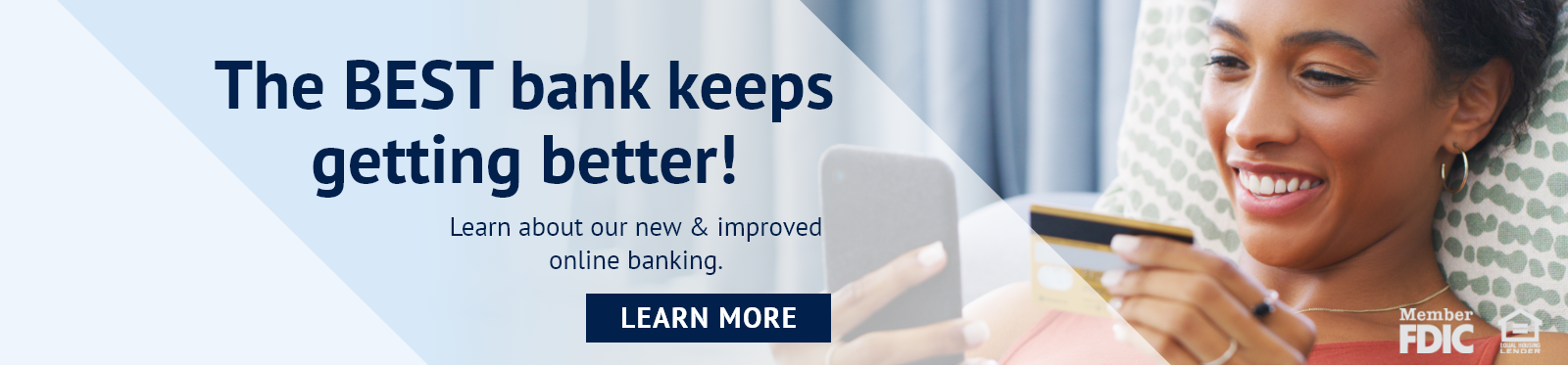 woman banking online with her phone